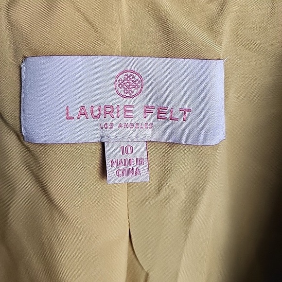 Laurie Felt Single Button Blazer Womens Size 10 Colorful Striped Office Business - Picture 3 of 8